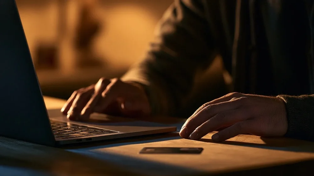 Personne mettant à distance un message inquiétant reçu par mail